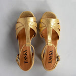 ESSKA Charlie Heels in Gold Metallic