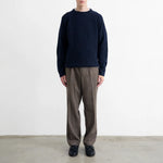 EDMMOND STUDIOS Checkmate Sweater in Plain Navy