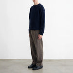 EDMMOND STUDIOS Checkmate Sweater in Plain Navy