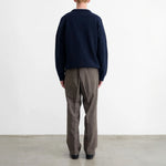 EDMMOND STUDIOS Checkmate Sweater in Plain Navy