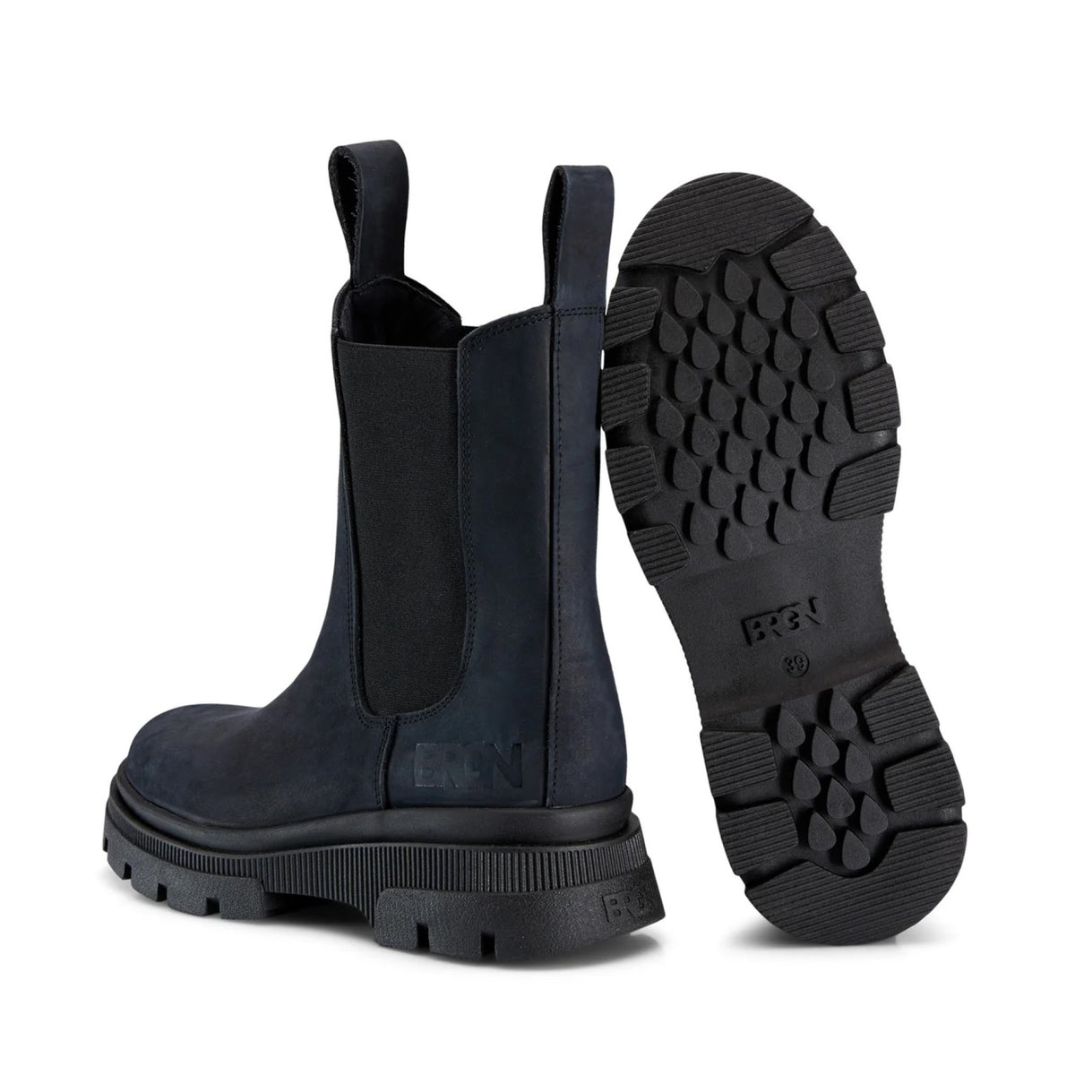 BRGN Chelsea Boot in Dark Navy