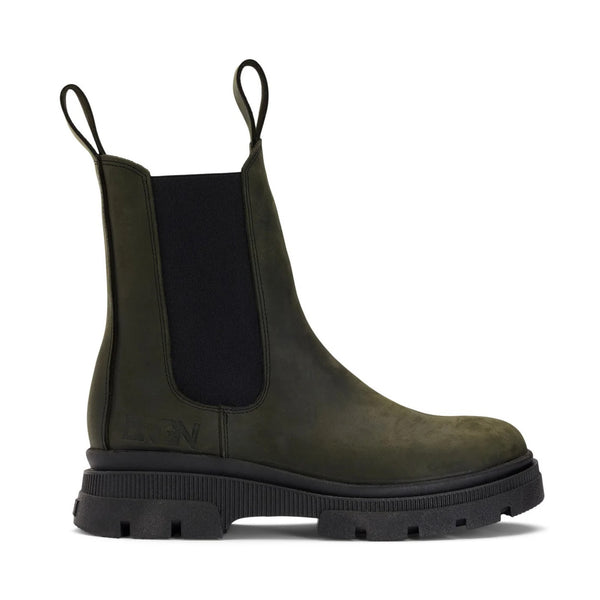 BRGN Chelsea Boot in Rosin Dark Green