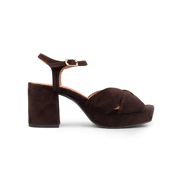 ESSKA Chilli Mid Heel Sandals in Chocolate