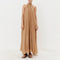 MEI MEIJ Halter Neck Flowy Dress in Camel