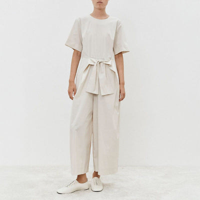 MEI MEIJ Belted Jumpsuit in Oyster