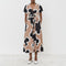MEI MEIJ V-Neck Midi Dress in St Sudan/Black
