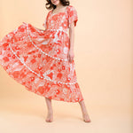 HANDPRINT DREAM APPAREL Colleton Dress in Rory Coral
