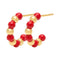 LULU COPENHAGEN Colour Ball Beads Hoops in Passion Red