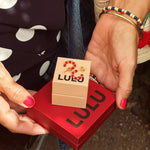 LULU COPENHAGEN Colour Ball Beads Hoops in Passion Red