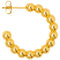 LULU COPENHAGEN Large Colour Ball Hoops in Gold