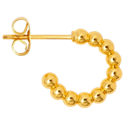 LULU COPENHAGEN Small Colour Ball Hoops in Gold