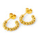 LULU COPENHAGEN Small Colour Ball Hoops in Gold