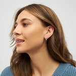 LULU COPENHAGEN Small Colour Ball Hoops in Silver