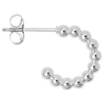 LULU COPENHAGEN Small Colour Ball Hoops in Silver