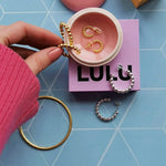 LULU COPENHAGEN Small Colour Ball Hoops in Silver