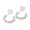 LULU COPENHAGEN Small Colour Ball Hoops in Silver
