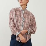 ORFEO Montan Check Blouse in Pink