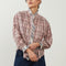ORFEO Montan Check Blouse in Pink