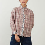 ORFEO Montan Check Blouse in Pink