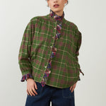 ORFEO Montan Check Blouse in Green
