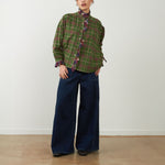 ORFEO Montan Check Blouse in Green