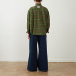 ORFEO Montan Check Blouse in Green