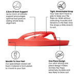 ARCHIES Arch Support Flip Flops in Coral