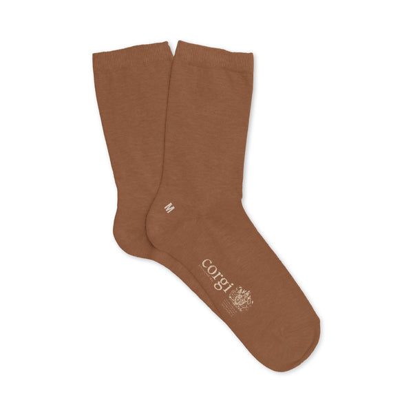 CORGI Womens Cotton Socks in Brown
