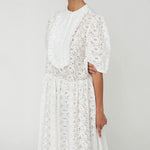 STELLA NOVA Cotton Lace Dress in White