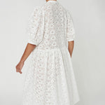 STELLA NOVA Cotton Lace Dress in White