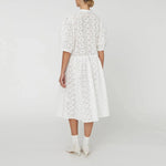 STELLA NOVA Cotton Lace Dress in White