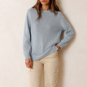 Cotton Knit Sweater in Sky