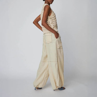 STELLA NOVA Cotton Stich Vest in Creme