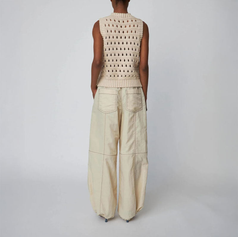 STELLA NOVA Cotton Stich Vest in Creme