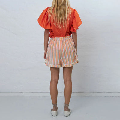 STELLA NOVA Cotton Pyjama Shorts in Sunshine Orange