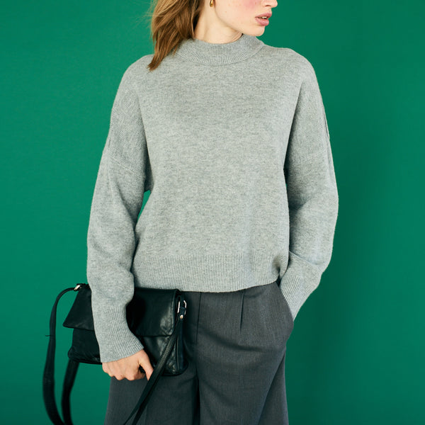 JUMPER 1234 Crew Neck Merino Wool Jumper in Smoke