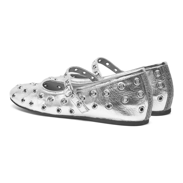 SHOE THE BEAR Cristel Metallic Pumps in Silver