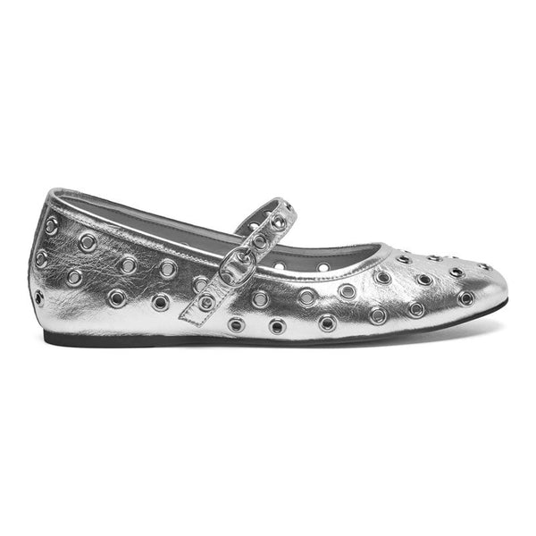 SHOE THE BEAR Cristel Metallic Pumps in Silver