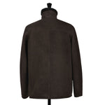 OWEN BARRY Cyrus Sheepskin Chore Jacket in Ebony/Brown
