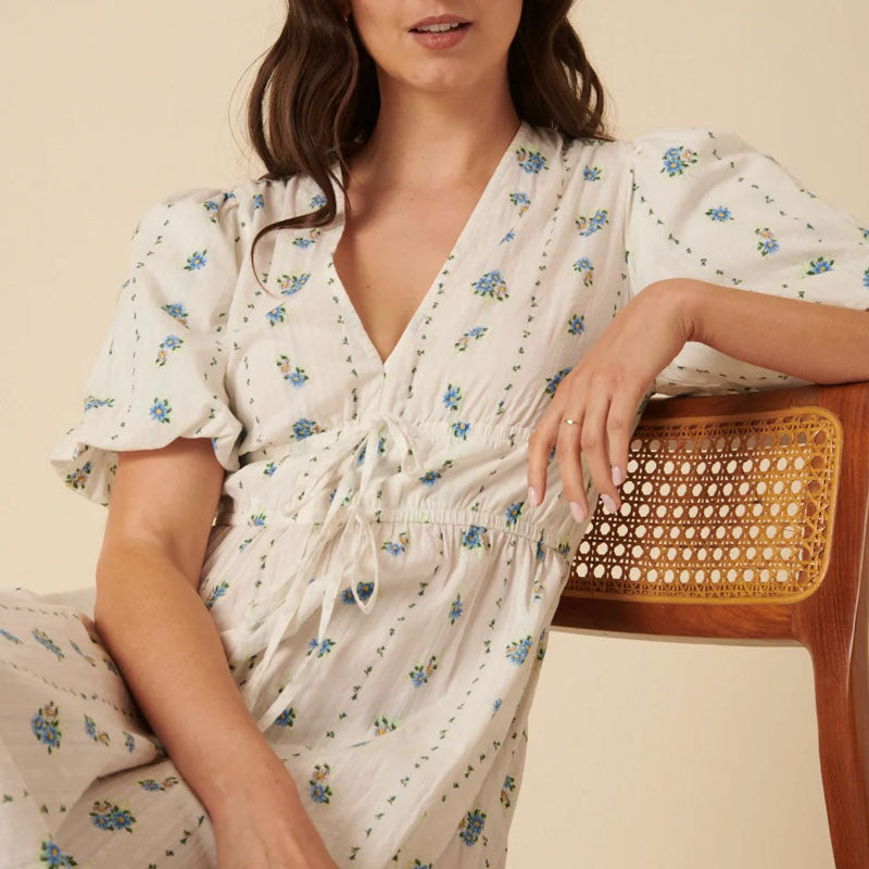 NOBODYS CHILD Scottie Midi Dress in White