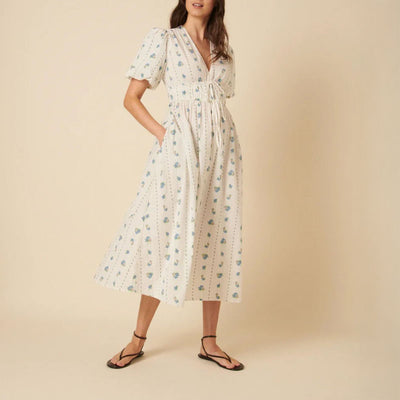 NOBODYS CHILD Scottie Midi Dress in White
