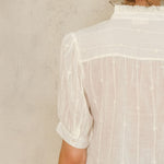 M.A.B.E Dacy EMB Top in Ecru