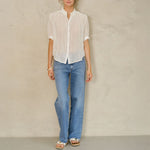 M.A.B.E Dacy EMB Top in Ecru