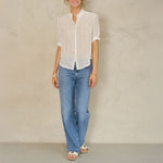 M.A.B.E Dacy EMB Top in Ecru