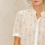 M.A.B.E Dacy EMB Top in Mustard
