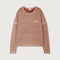 AMERICAN VINTAGE Damsville Round Neck Logo Jumper in Hazelnut Print