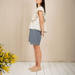 BONTE Darcy Top in Ecru/Multi