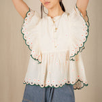 BONTE Darcy Top in Ecru/Multi