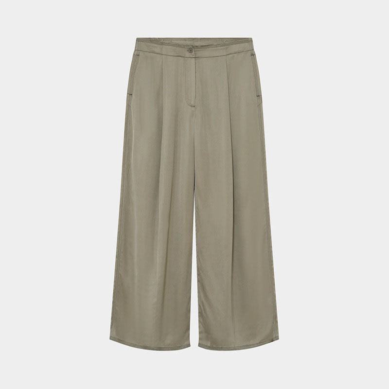DAY BIRGER ET MIKKELSEN Fisher Fluid Viscose Trousers in Sage Khaki
