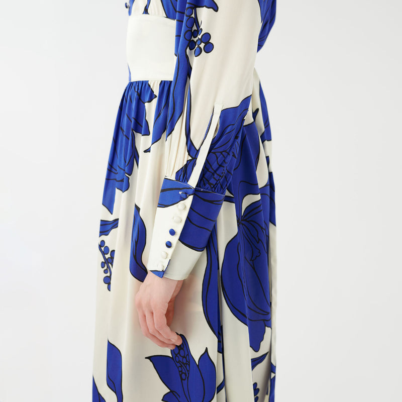 Alondra Dress in Datura Cobalt